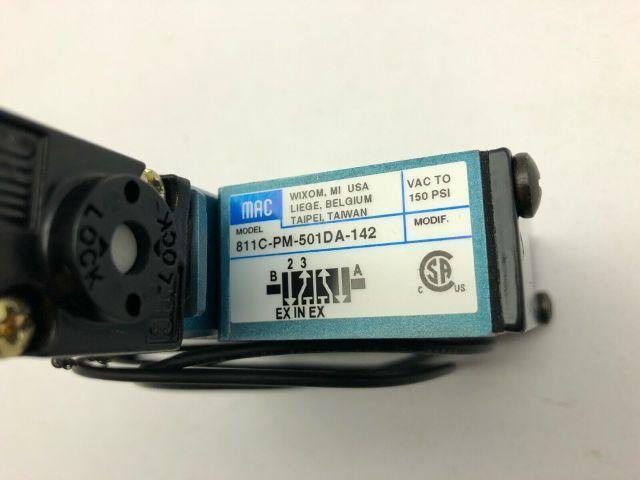 MAC Valve 811C-PM-501DA-142 with PME-501DAAA 24VDC Solenoid