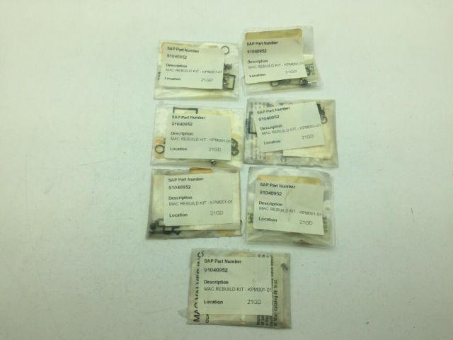 MAC Valves MAC Rebuild Kit K-PM001-01, KPN00101 LOT OF 7