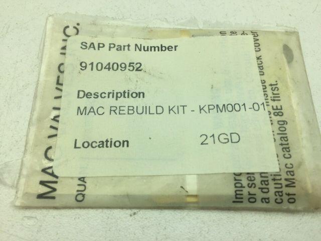 MAC Valves MAC Rebuild Kit K-PM001-01, KPN00101 LOT OF 7