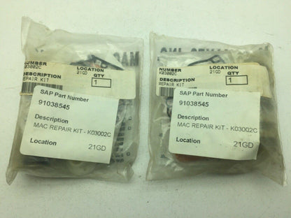 MAC Valves MAC Repair Kit K03002C, K-03002C lot of 2