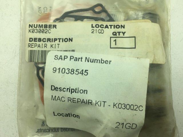 MAC Valves MAC Repair Kit K03002C, K-03002C lot of 2