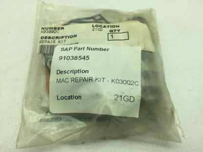 MAC Valves MAC Repair Kit K03002C, K-03002C lot of 2