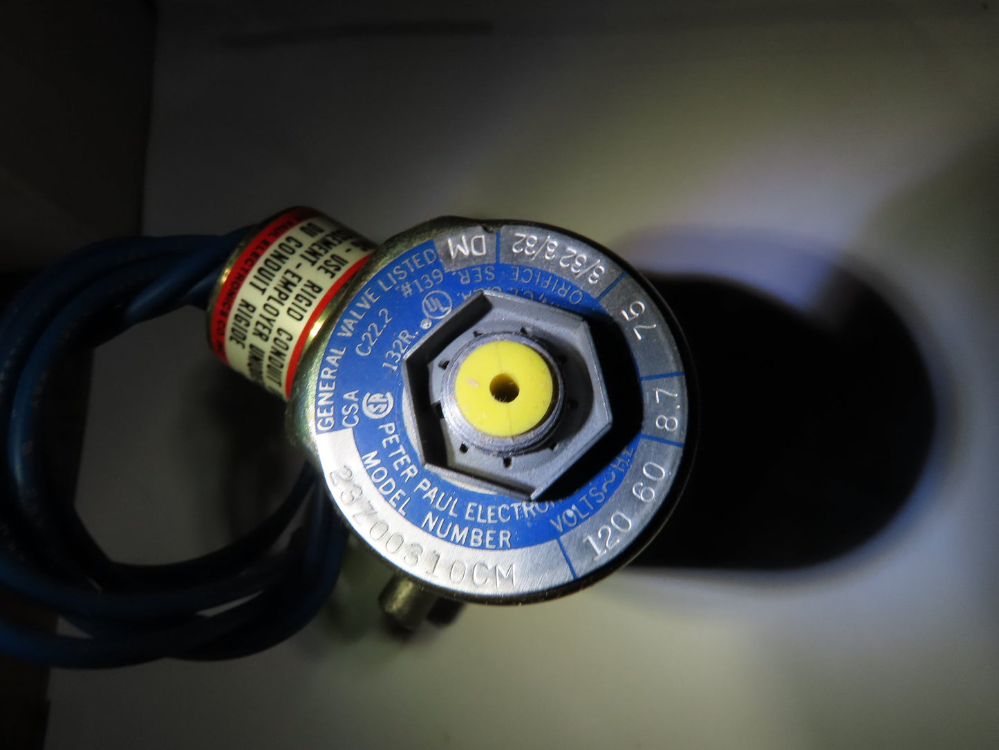 Peter Paul 23Z00310CM Solenoid Valve 120v, 8.7 watts, 75psi,Orifice 3/32 3/32 DM