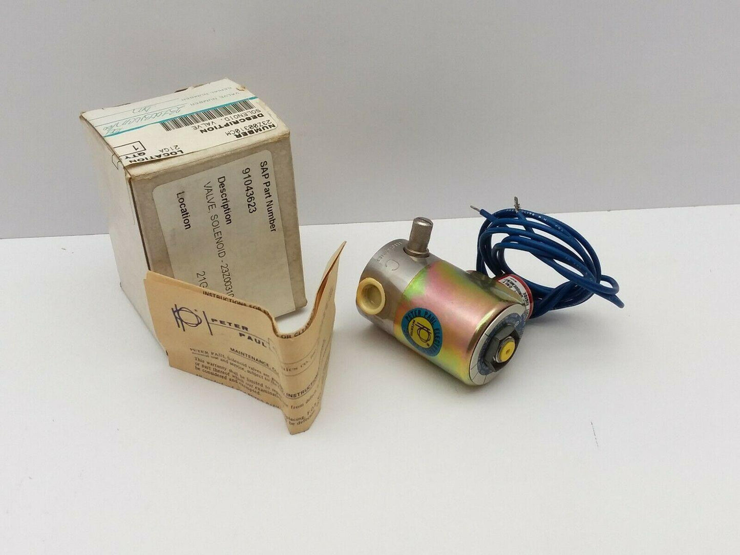 Peter Paul 23Z00310CM Solenoid Valve 120v, 8.7 watts, 75psi,Orifice 3/32 3/32 DM