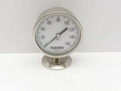 Anderson-Negele Rodem EL074290051011A0000, 0-160psi, 2"Tri Clamp Pressure Guage,