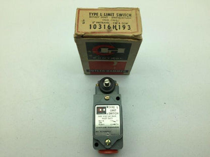 Cutler Hammer Eaton 10316H193 Type L Limit Switch