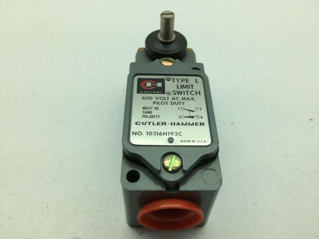 Cutler Hammer Eaton 10316H193 Type L Limit Switch