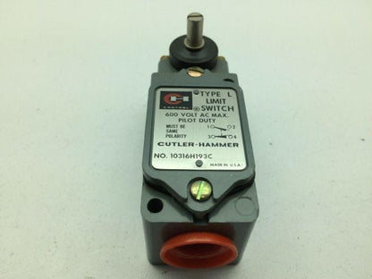 Cutler Hammer Eaton 10316H193 Type L Limit Switch