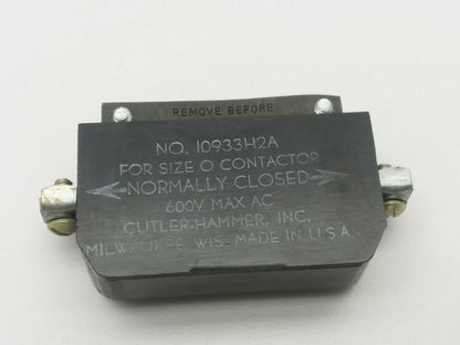 Cutler Hammer Eaton 10933H2 Auxiliary Contact