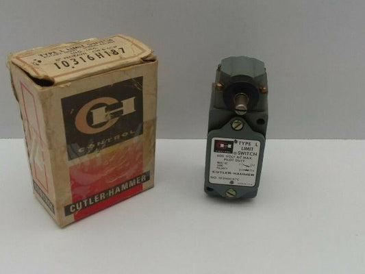 Cutler Hammer Eaton 10316H187 Type L Limit Switch Rotary Shaft Spring Return