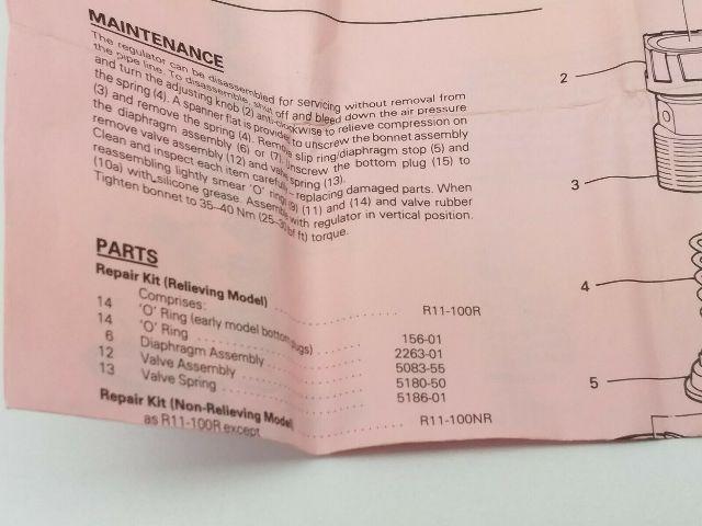 Norgren R11-100R Repair Kit