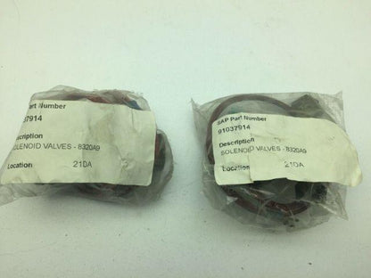 Asco 8320A9 3-Way Solenoid Valve 120V  9W 1/4” 30 PSI LOT OF 2