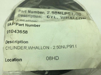 Parker 2.50NLP91.00,1" Stroke x 2-1/2" Bore Double Acting Air Cylinder 1/4 Port