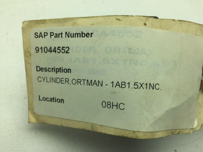 Ortman Fluid Power 1A B 1.50"Bore X 1.00"Stroke Pneumatic Cylinder