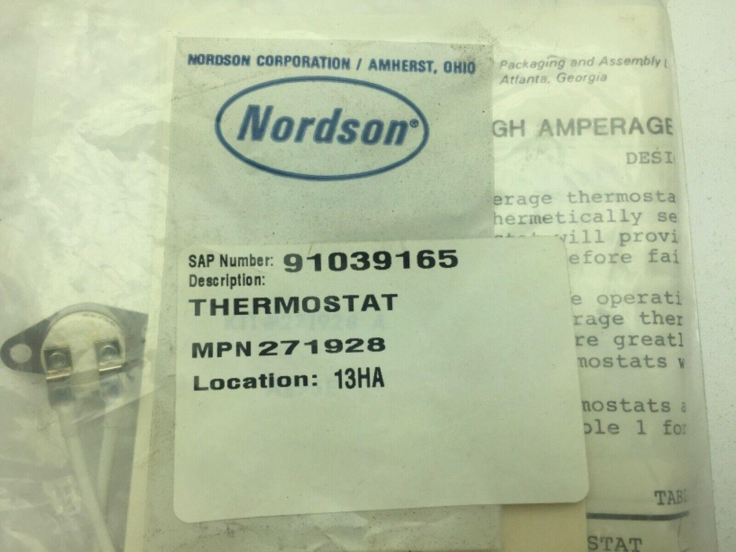 Nordson 271928A Handgun Thermostat