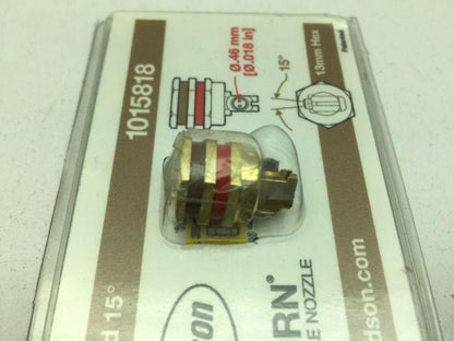 Nordson 1015818 Saturn Rite Angle Nozzle Dual Bead 15deg .018" .46mm