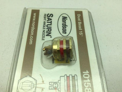 Nordson 1015818 Saturn Rite Angle Nozzle Dual Bead 15deg .018" .46mm