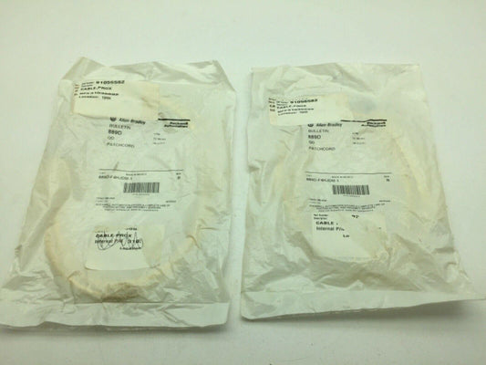 Allen-Bradley 889D-F-4HJDM-1 4 Pin DC Micro 3.3' Patchcord LOT OF 2