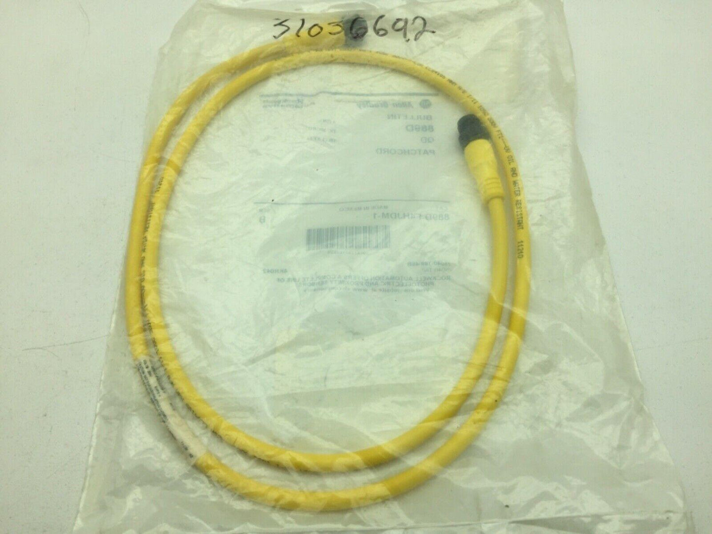 Allen-Bradley 889D-F-4HJDM-1 4 Pin DC Micro 3.3' Patchcord LOT OF 2