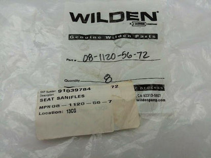 Wilden 08-1120-56-7 Saniflex Valve Seat For Wilden Diaphragm Pump LOT OF 4