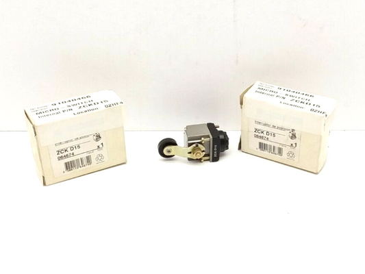 Telemechanique ZCKL-D15 Limit Switch Micro Switch Roller Lever Head LOT OF 2