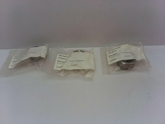 Angelus Can Seamer 134L816 SS Slotted Stainless Steel Nut Lot Of 3 Nuts
