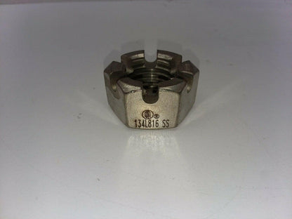 Angelus Can Seamer 134L816 SS Slotted Stainless Steel Nut Lot Of 3 Nuts