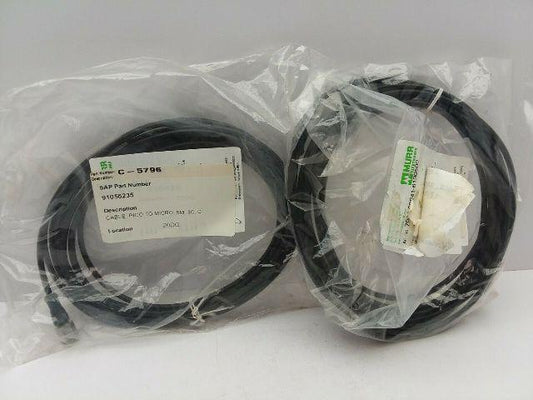 Murr Elektronik 7904-88241-6130500 Electrical Cable Cord M8-M12 5 Meter LOT OF 2