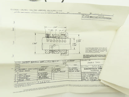 Flowserve 122154 Pump Seal Kit Rebuild Parts Incomplete Set