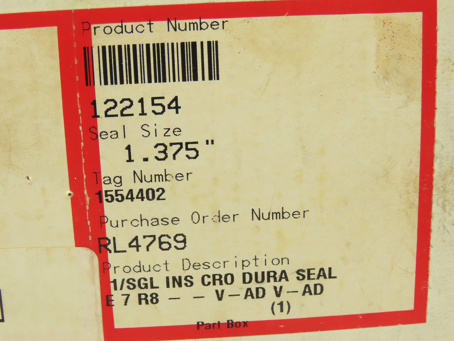 Flowserve 122154 Pump Seal Kit Rebuild Parts Incomplete Set