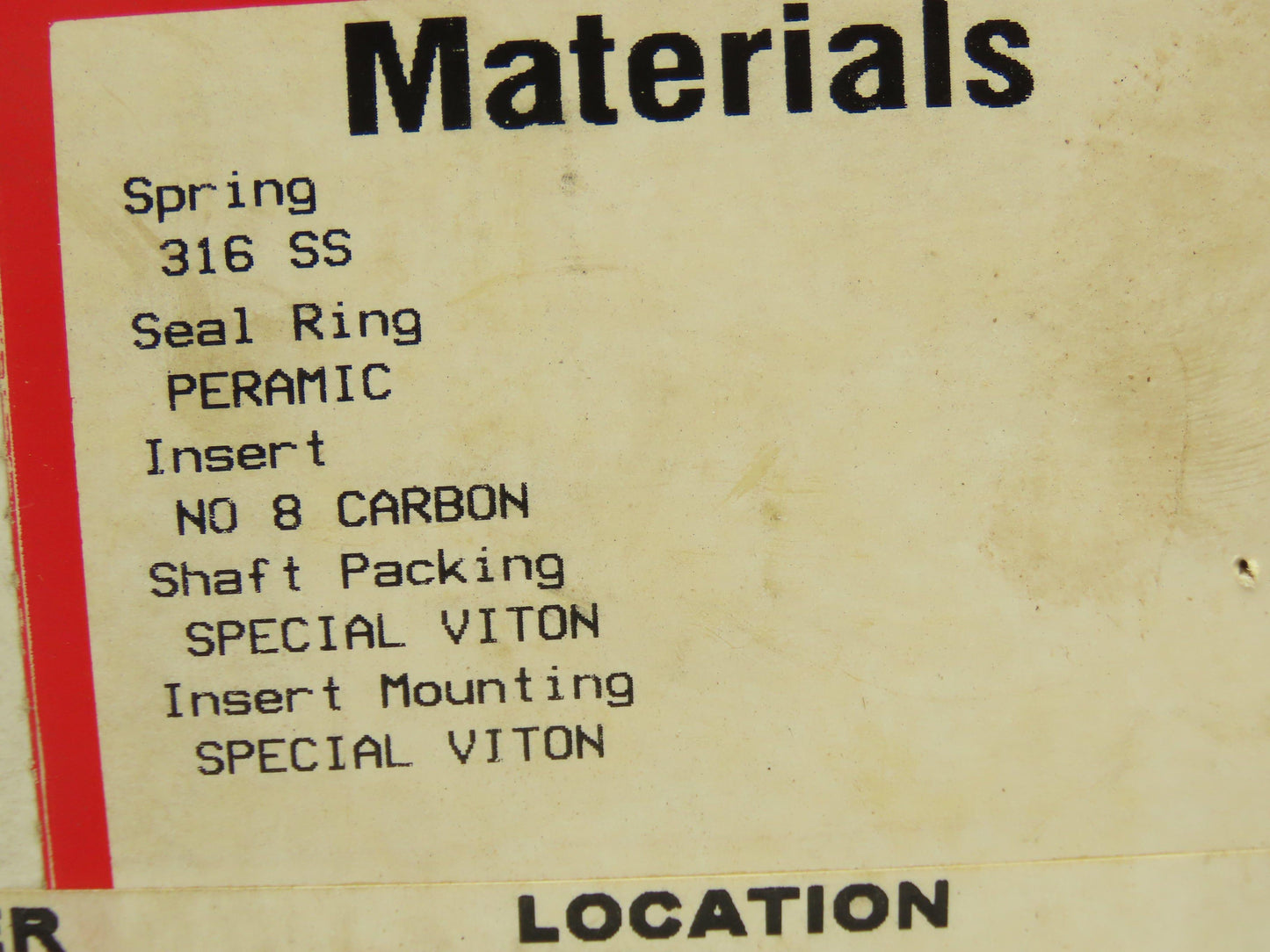 Flowserve 122154 Pump Seal Kit Rebuild Parts Incomplete Set