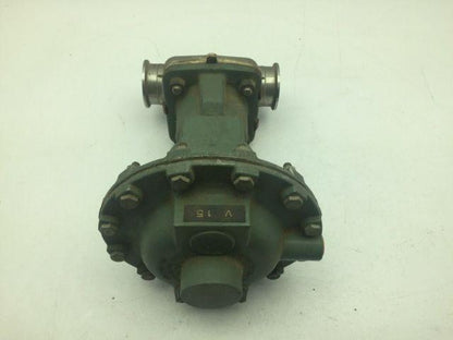 ITT Stainless Steel Diaphragm Valve 1-1/2" Tri-clamp with No. 12 Air Motor 3312