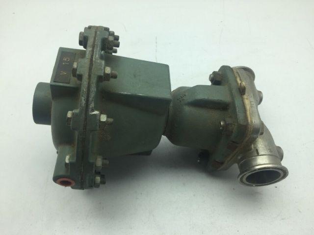 ITT Stainless Steel Diaphragm Valve 1-1/2" Tri-clamp with No. 12 Air Motor 3312