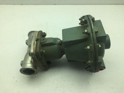 ITT Stainless Steel Diaphragm Valve 1-1/2" Tri-clamp with No. 12 Air Motor 3312