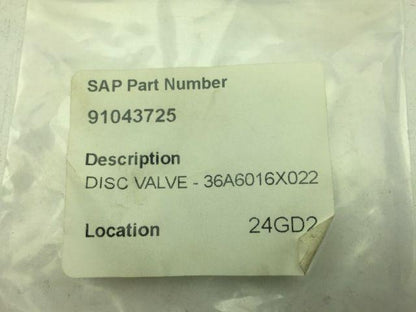 Fisher 36A6016X022 Disc Valve