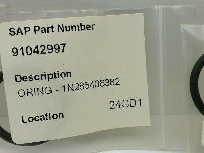 Fisher 1N285406382 O-Ring LOT OF 6