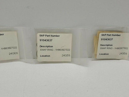 Fisher 1H863927022 Snap Rings LOT OF 3