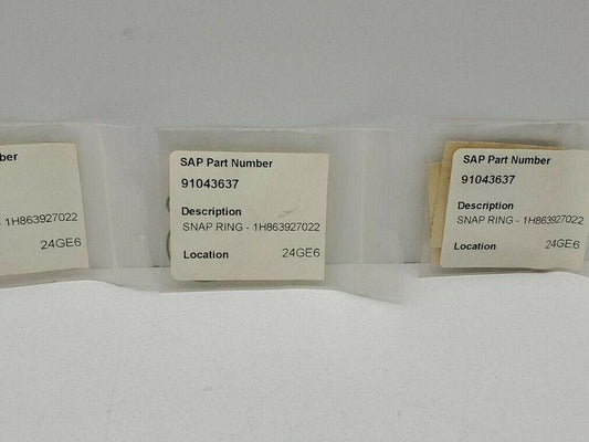 Fisher 1H863927022 Snap Rings LOT OF 3