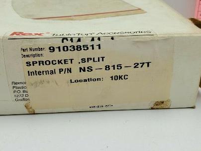 Rexnord 614-41-1 NS815 27 Tooth 1" Keyed Bore Table Top Mat Top Sprocket