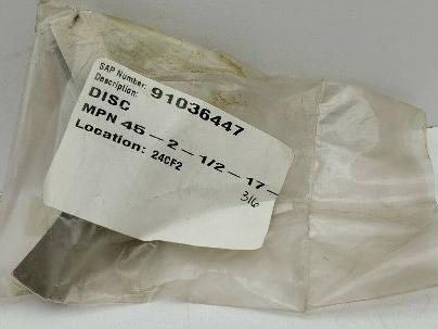 Alfa Laval/Tri-Clover 45-2-1/2-17-316 Disc
