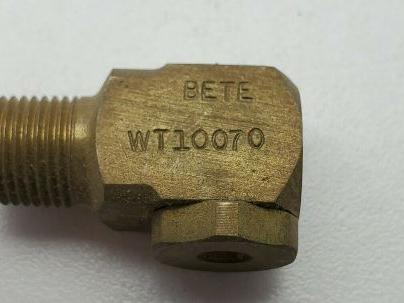 Bete Fog Nozzle WT10070 Brass Spray Nozzle Orifice Diameter: 0.130" LOT OF 10