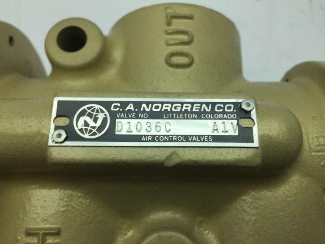 Norgren D1036C A1V 3-Way Air Controled Poppet Valve