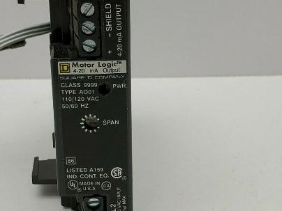 Square D 9999AO01 Series A 4-20mA Communication Module Motor Logic 110/120Vac