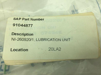 GEA Niro Soavi Homogenizers NI-260920/1 Lubrication Unit 574948 CODICE 260920