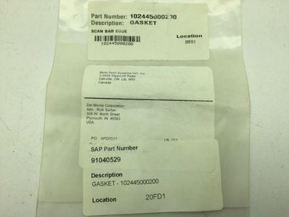 Krones 102445000200 Gasket 110 X 95 X 1 #14 LOT OF 5
