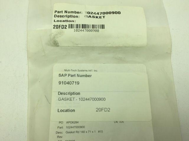 Krones 102447000900 Gasket 140 X 71 X 1 #15 LOT OF 3