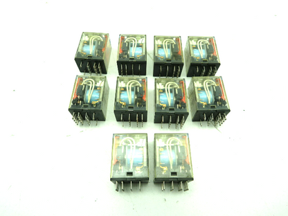 Omron MY4IN Relay 5A 4 Pole 14 Pin 24VDC Lot of 10