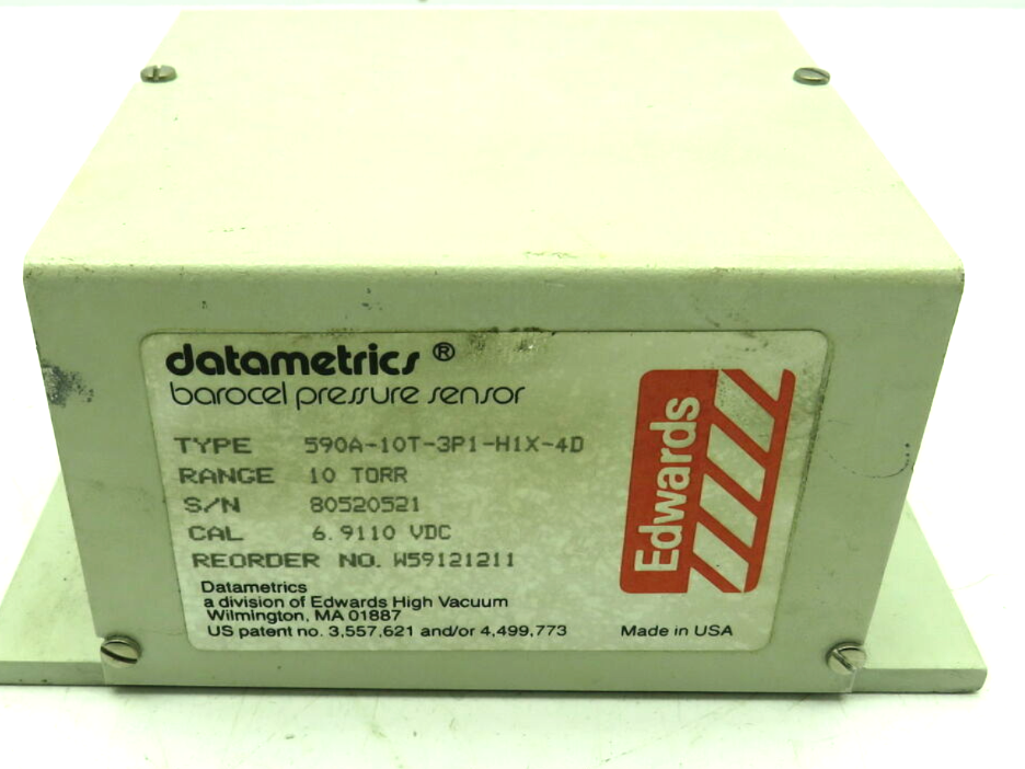 Edwards Datametrics 590A-10T-3P1-H1X-4D Barocel Pressure Sensor 10Torr