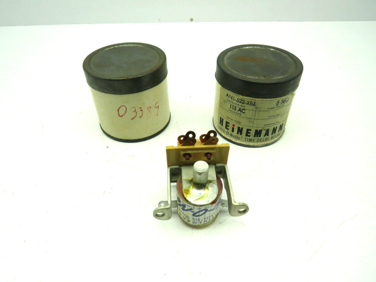 Heinemann AN1-522-XBX Relay 5 sec Delay 115VAC Lot of 2