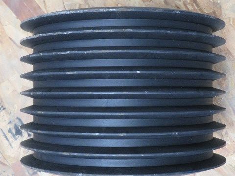 8-Groove V-Belt Pulley SPC Section 22mm x 18mm Belt QD Bushed